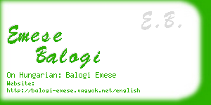 emese balogi business card